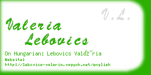 valeria lebovics business card